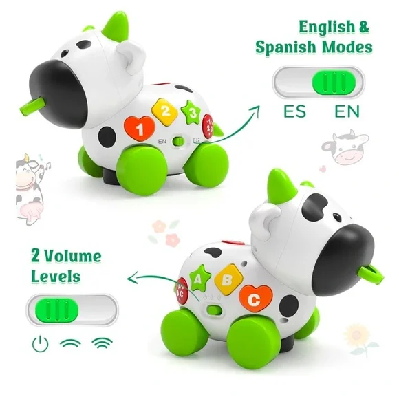 Musical bilingual cow toy - Picture 4 of 4